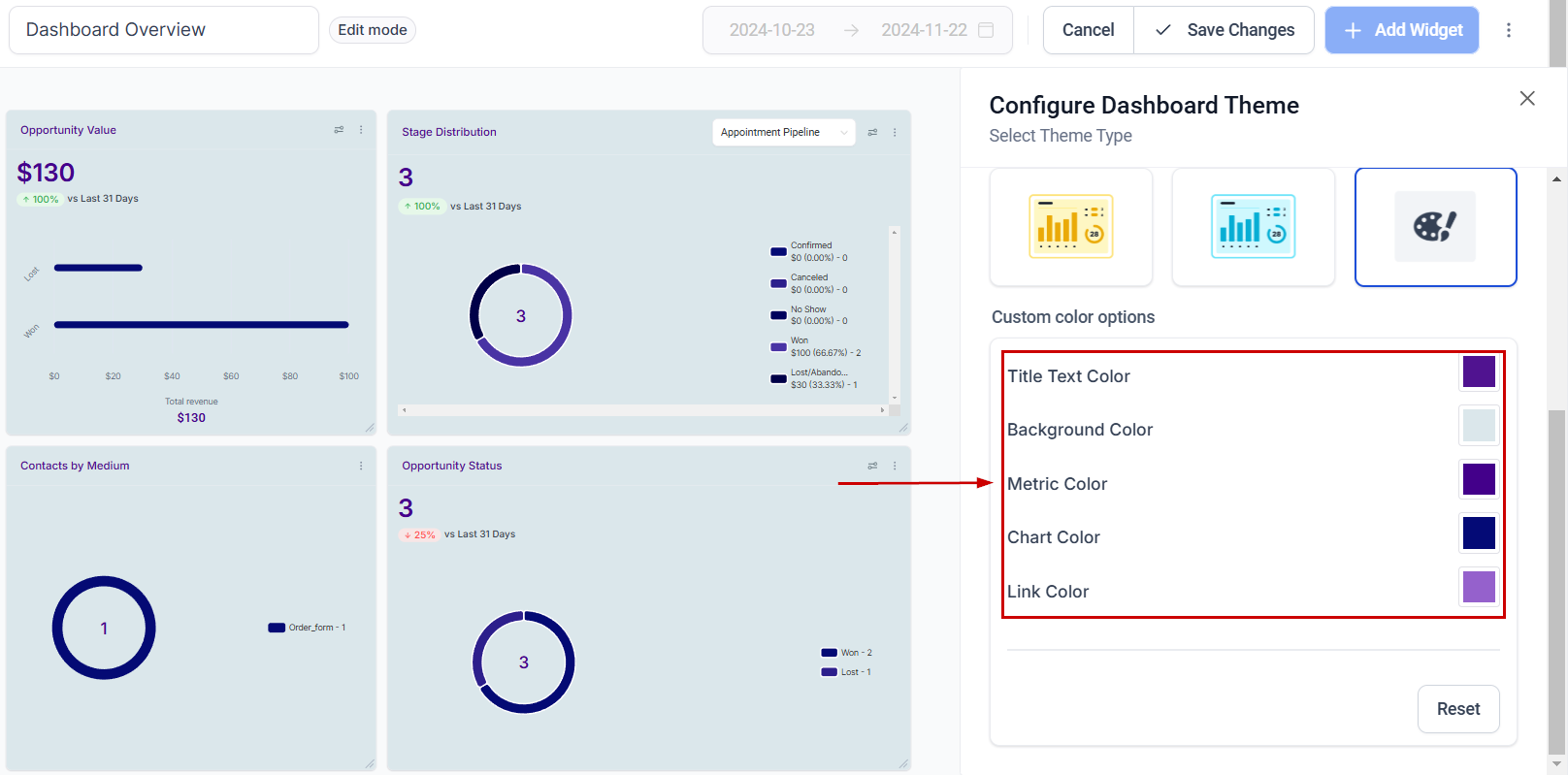 How to Configure Your Dashboard Theme – figure 5