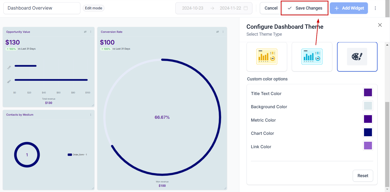 How to Configure Your Dashboard Theme – figure 6