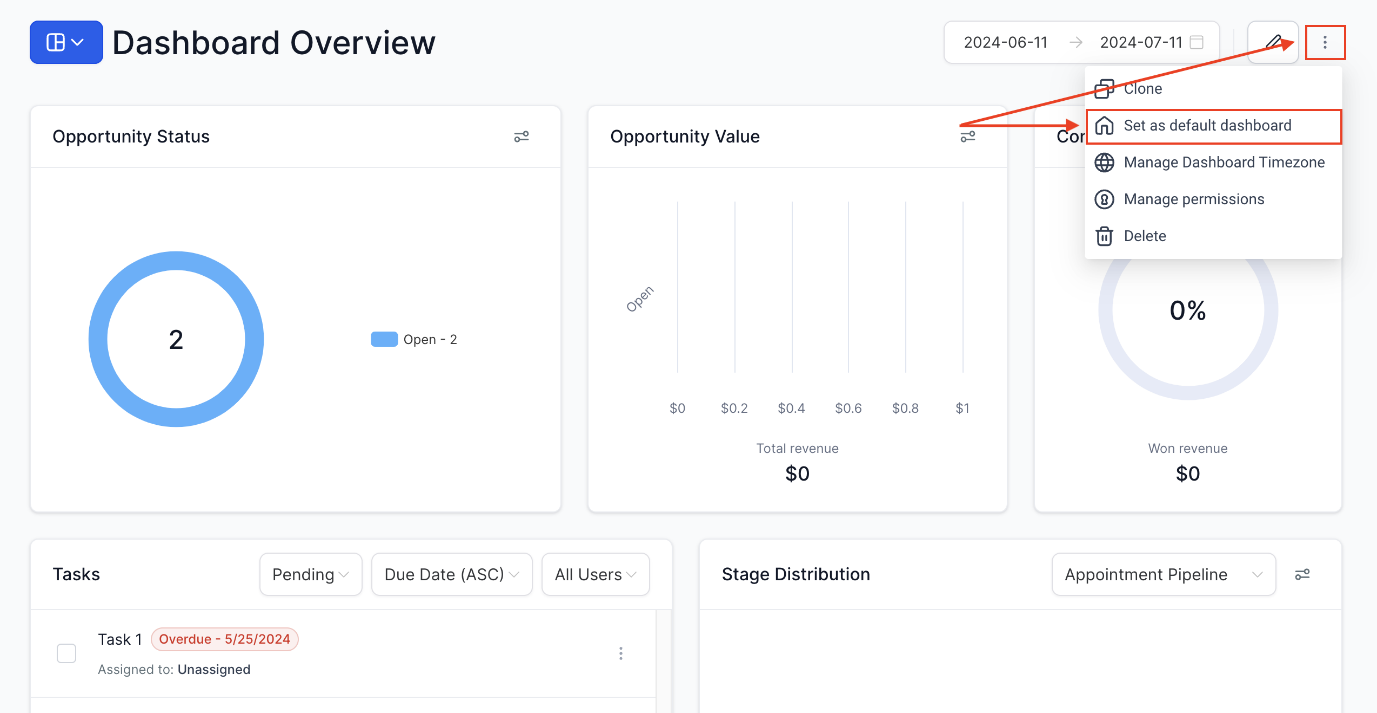 How to Set Your Default Dashboard – figure 2