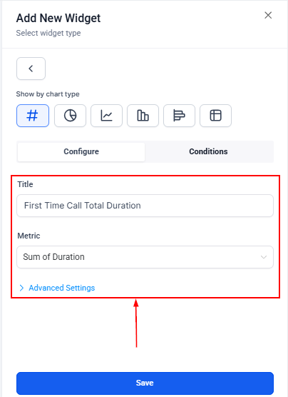 Setting Up Call Widgets on the Dashboard – figure 4