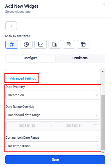 Setting Up Call Widgets on the Dashboard – figure 5