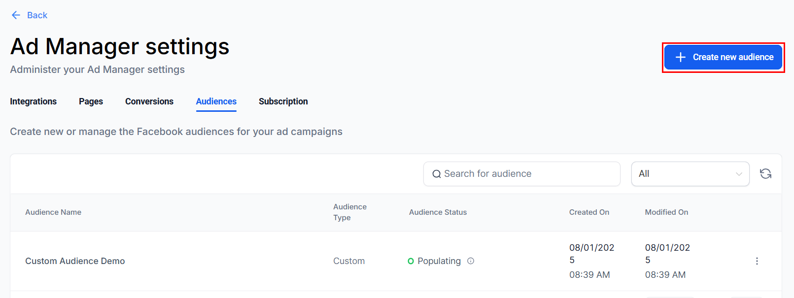 Ad Manager Settings – figure 10