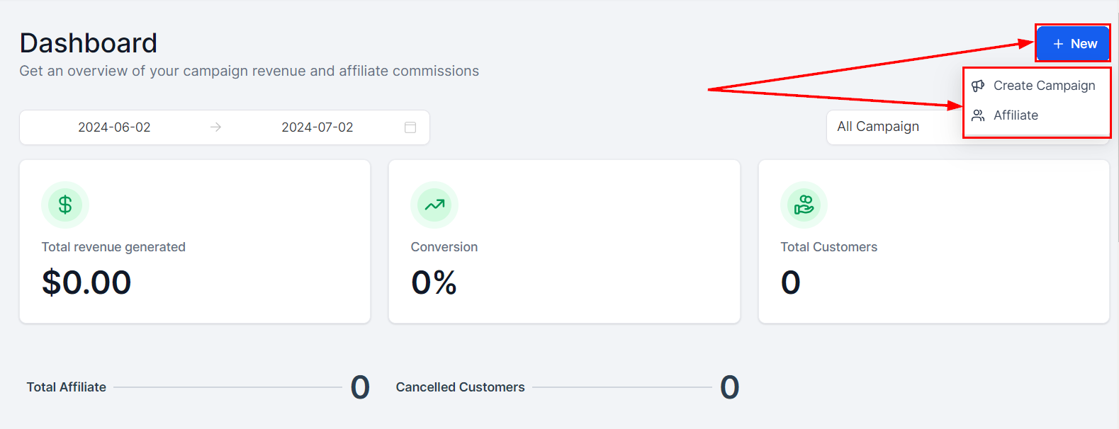 Affiliate Manager Dashboard – figure 2