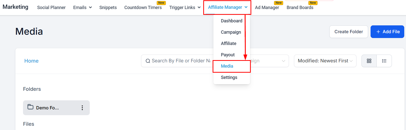Affiliate Manager Media – figure 1
