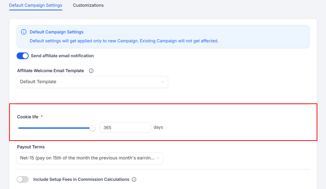Affiliate Manager Settings – figure 4