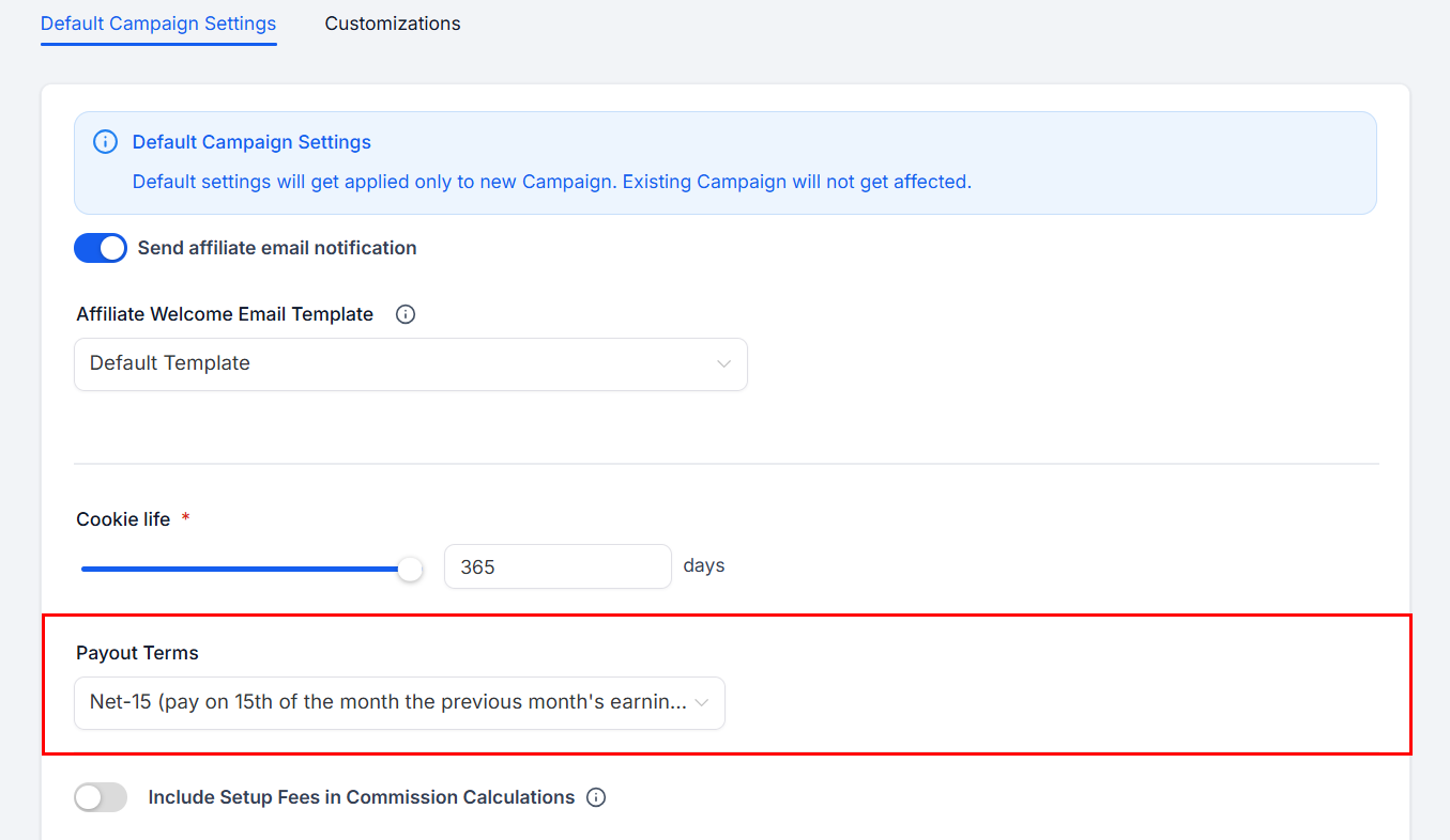 Affiliate Manager Settings – figure 5