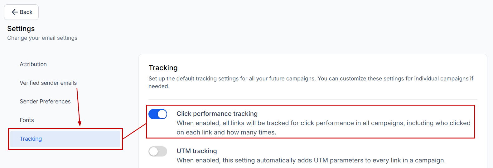 Click Tracking for Email Campaigns – figure 2