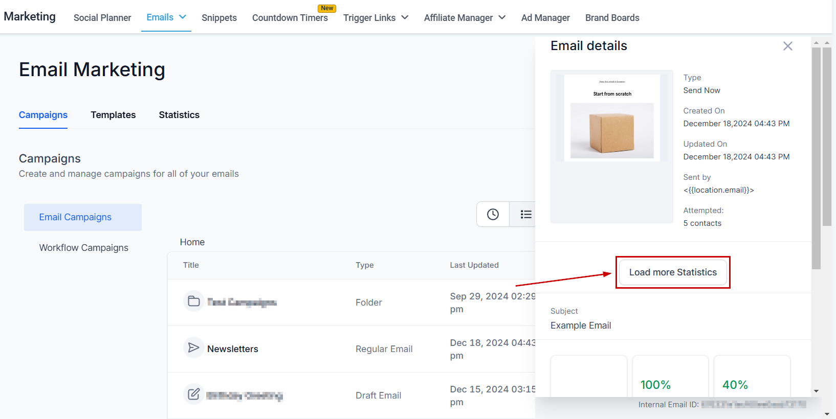 Click Tracking for Email Campaigns – figure 8