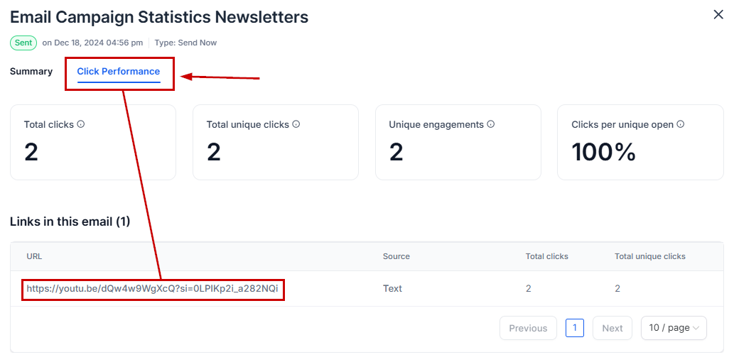 Click Tracking for Email Campaigns – figure 10