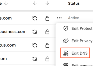 Connecting GoDaddy MX Records – figure 1