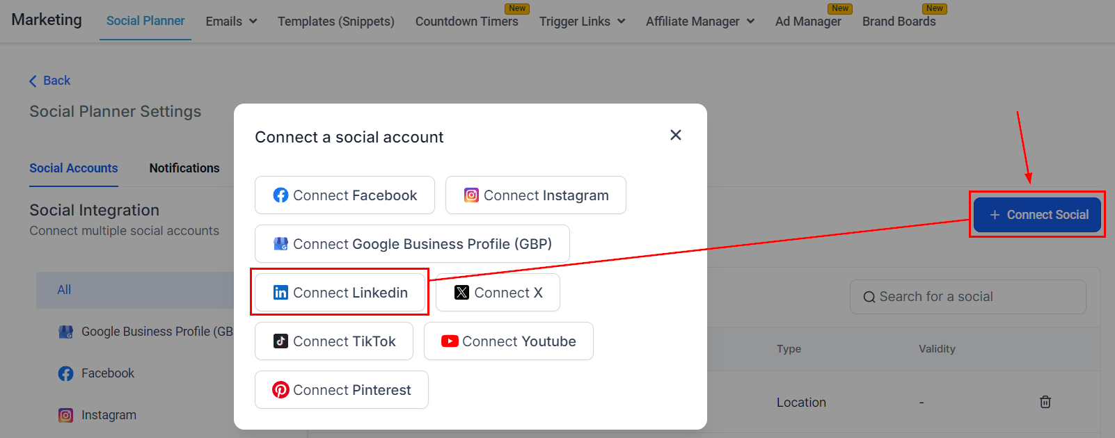 Connecting LinkedIn Profile & Page (Social Posting) – figure 3