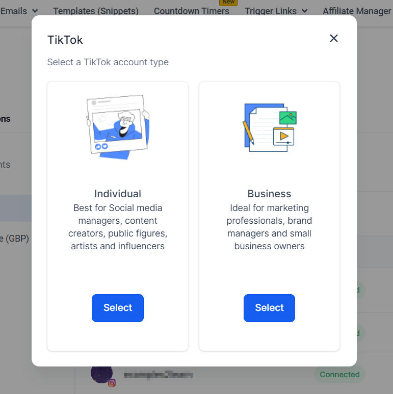 Connecting TikTok (Social Posting) – figure 4