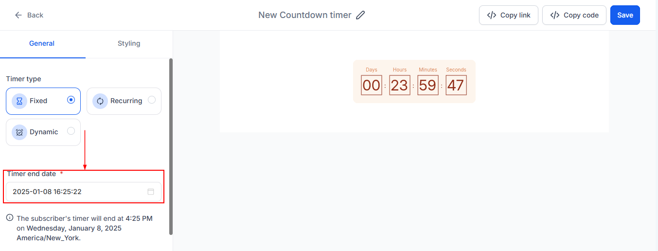 Countdown Timer – figure 6
