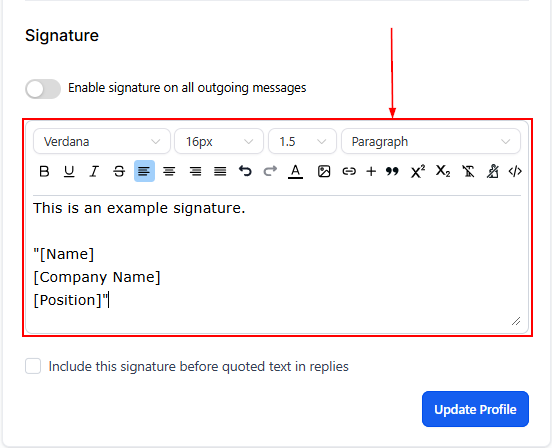 Creating and Utilizing Email Signatures – figure 1