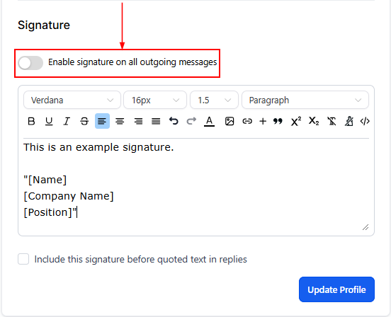 Creating and Utilizing Email Signatures – figure 5