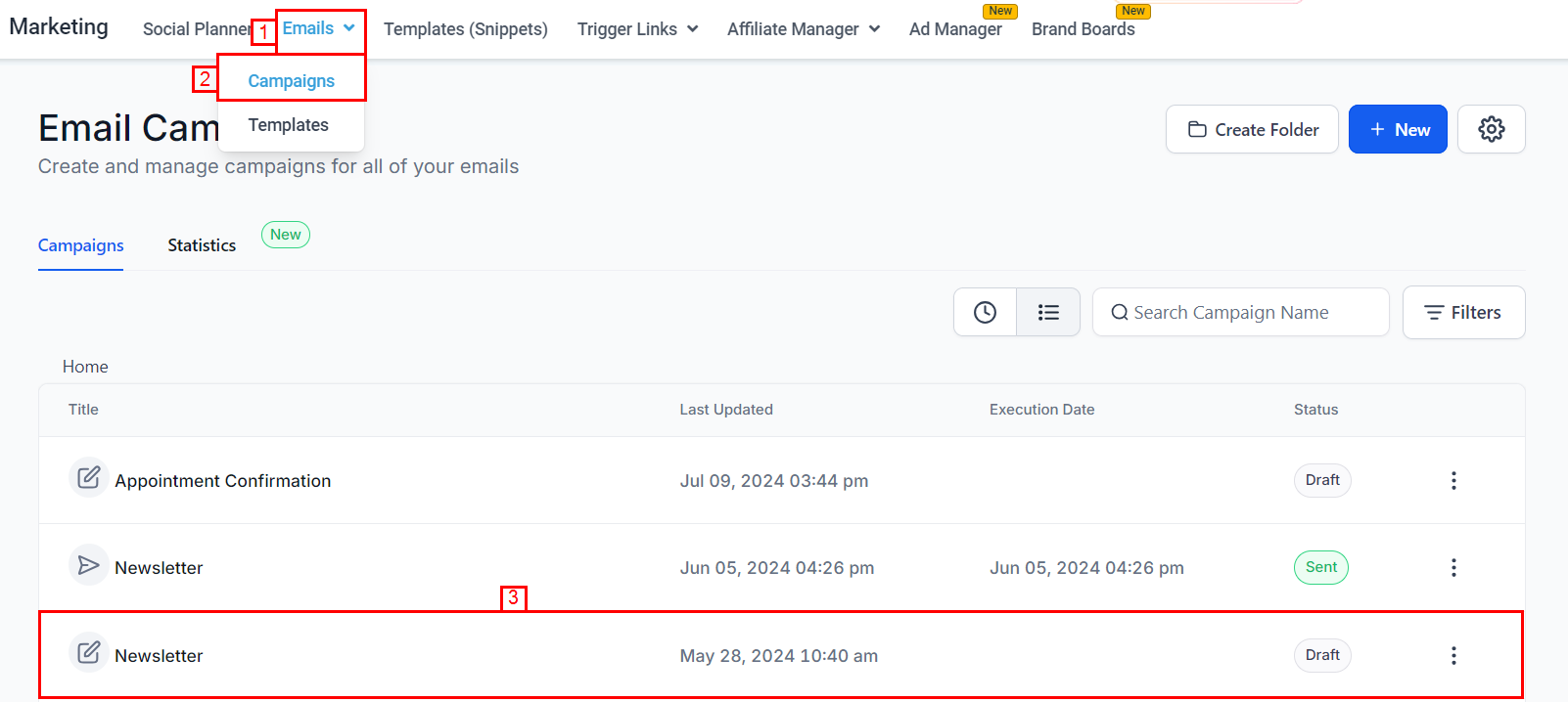 Email Campaign Delivery Options – figure 1