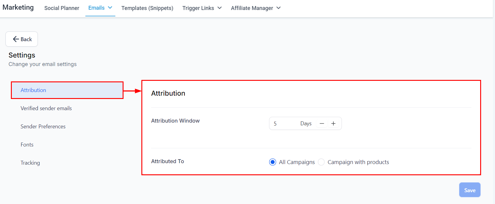 Email Campaign Settings – figure 3
