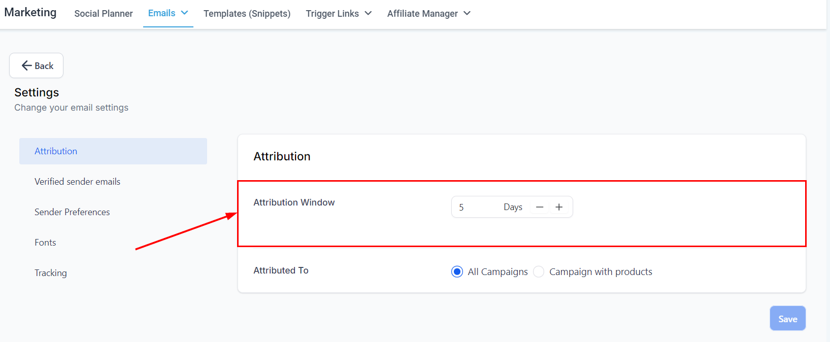 Email Campaign Settings – figure 4