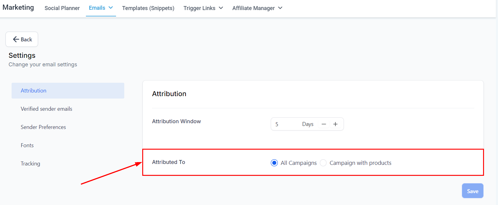 Email Campaign Settings – figure 5