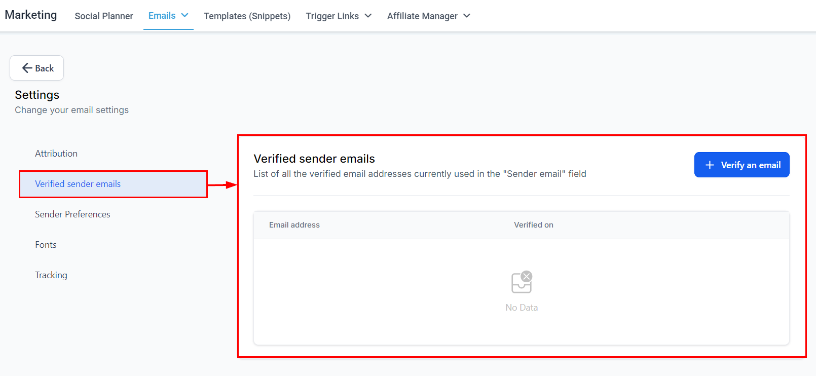 Email Campaign Settings – figure 6