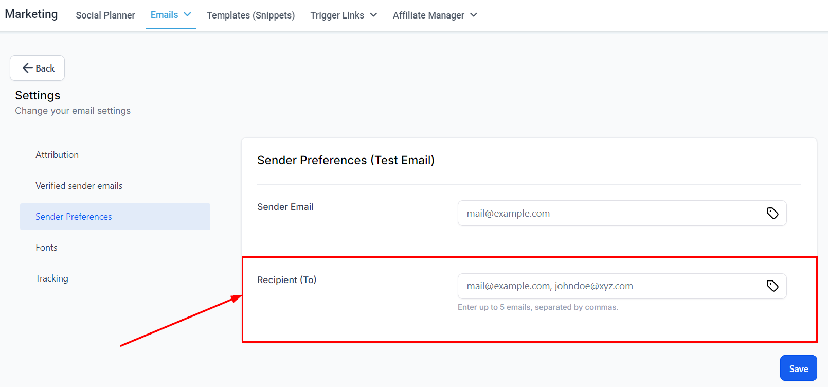 Email Campaign Settings – figure 9