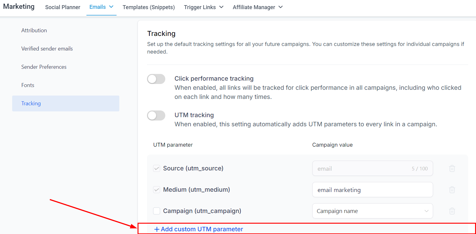Email Campaign Settings – figure 15