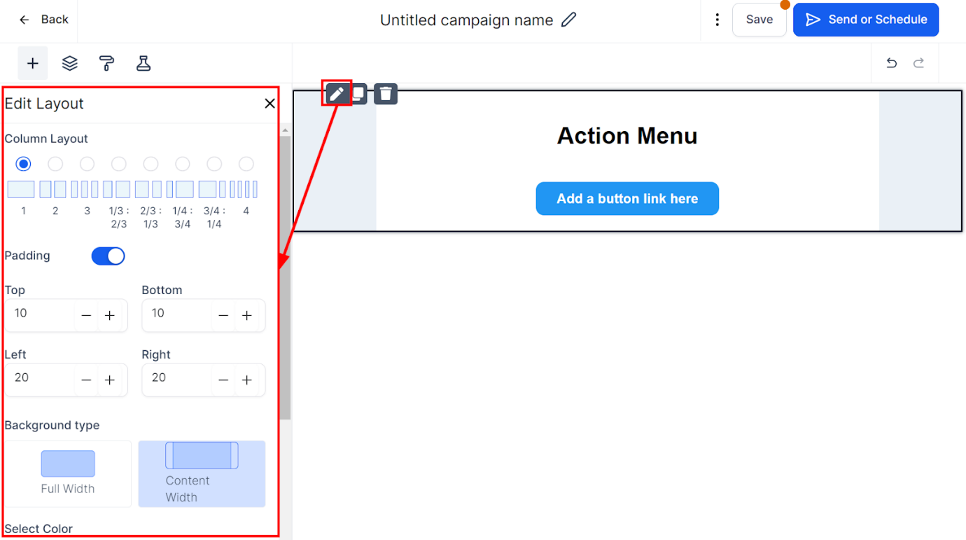 Email Edit Section – figure 3