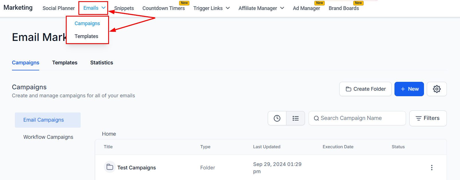 Email Templates vs Email Campaigns – figure 1