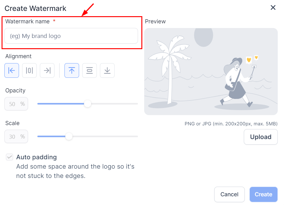 How to Add a Watermark to an Image in the Social Planner – figure 3