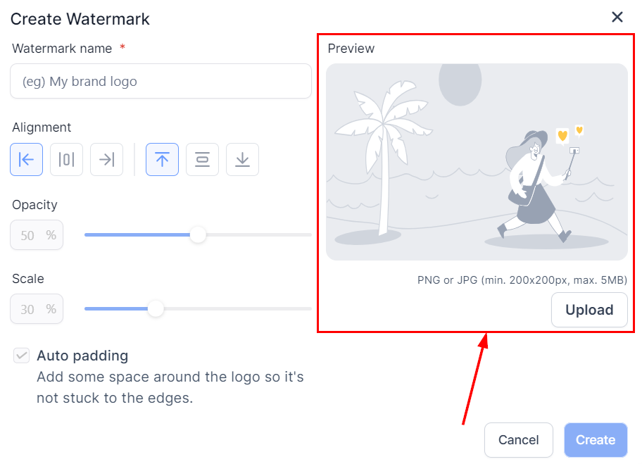 How to Add a Watermark to an Image in the Social Planner – figure 4