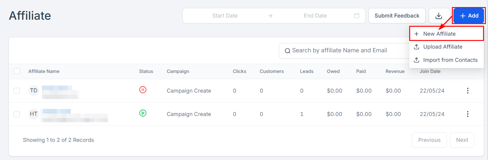 How to Add an Affiliate – figure 2