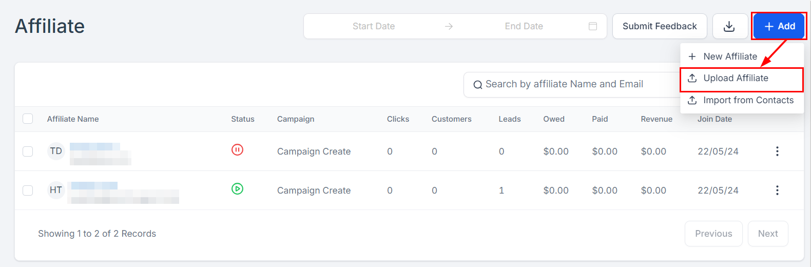 How to Add an Affiliate – figure 7