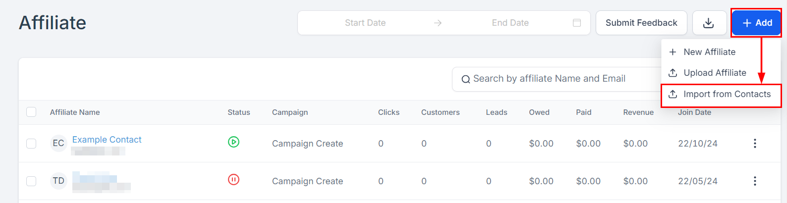How to Add an Affiliate – figure 12