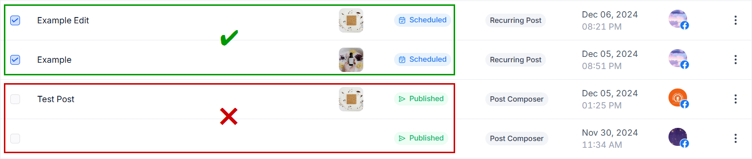 How to Bulk Delete Posts in the Social Planner – figure 3