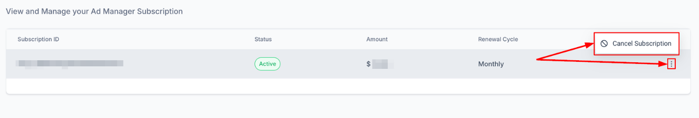 How to Cancel Ad Manager Subscriptions – figure 3