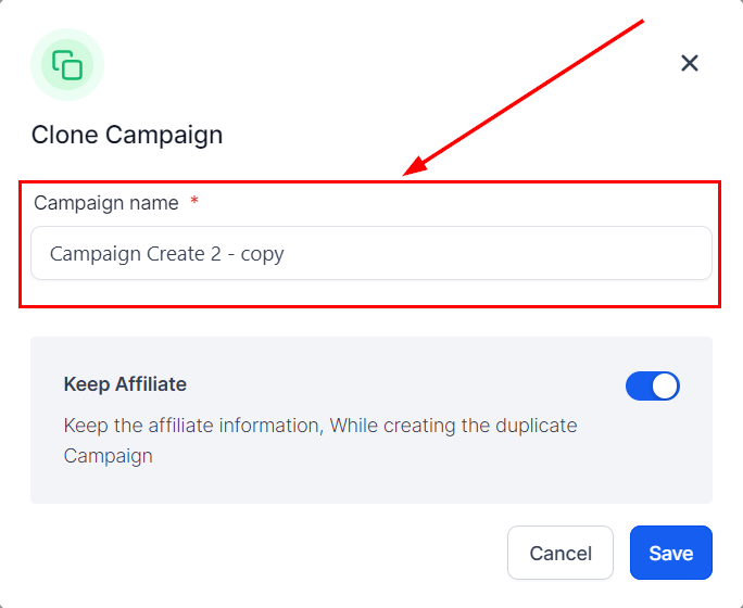 How to Clone an Affiliate Campaign – figure 3