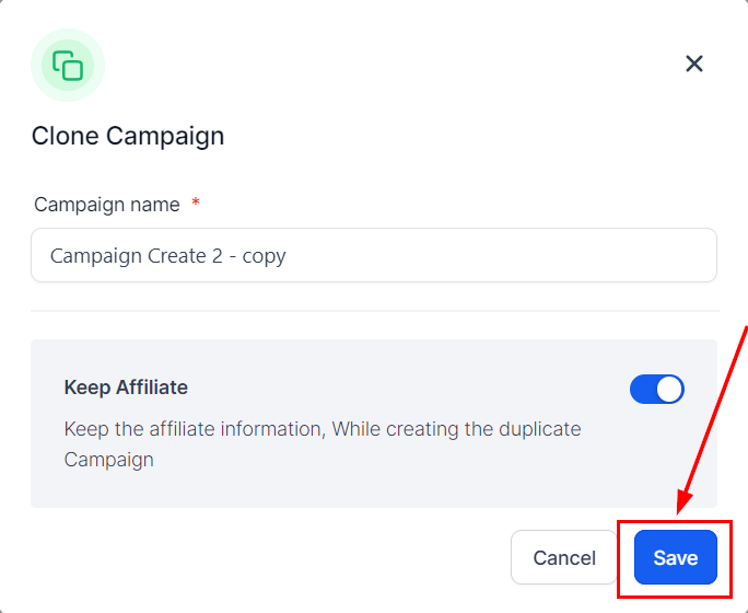 How to Clone an Affiliate Campaign – figure 5