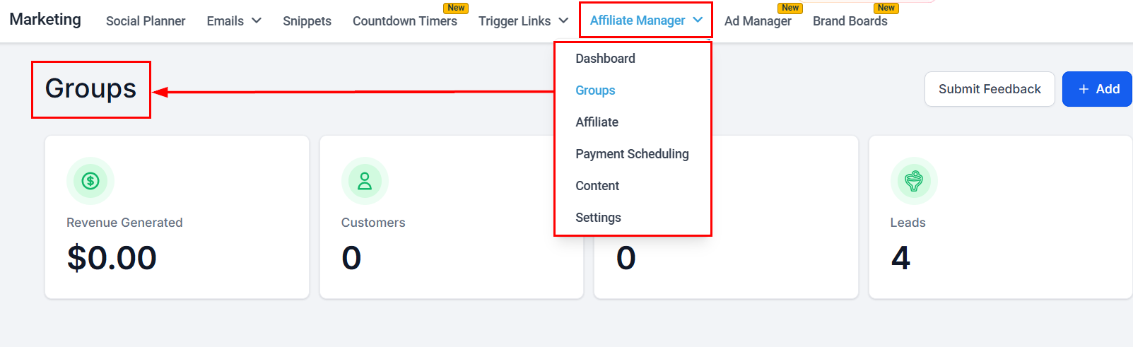 How to Customize Affiliate Manager Labels – figure 4