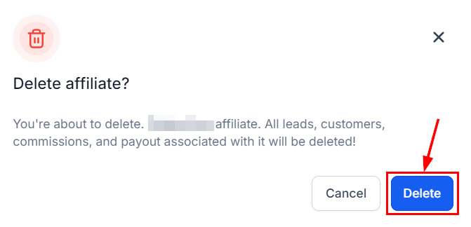 How to Delete Affiliates – figure 3