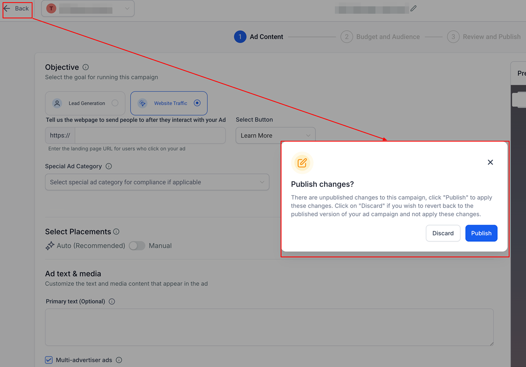 How to Edit a Published or In-Review Ad Campaign – figure 3