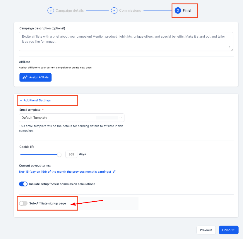 How to Enable Sub Affiliate Sign Ups for Affiliates – figure 3