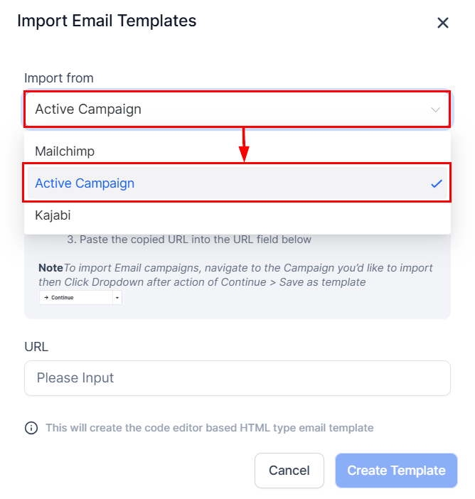 How to Import Email Templates from Active Campaign – figure 3