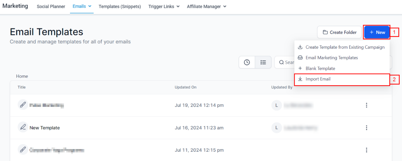 How to Import Email Templates – figure 2