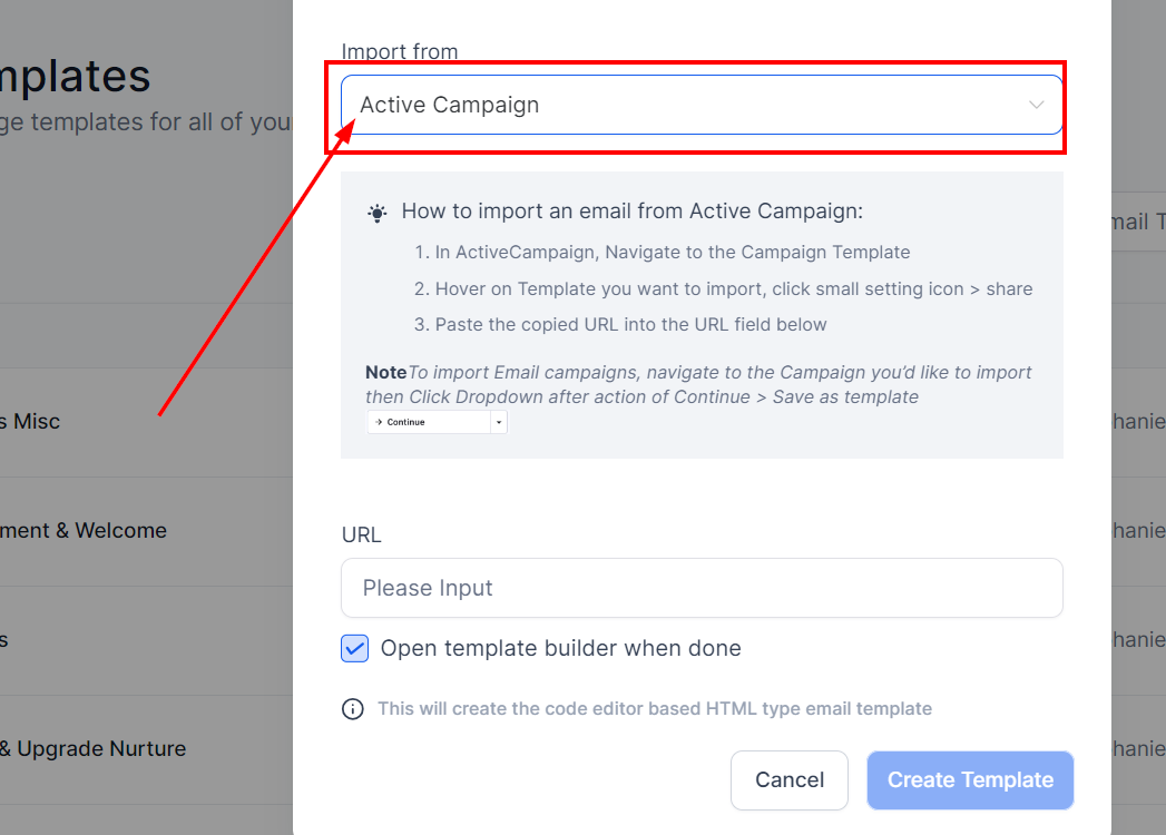 How to Import Email Templates – figure 5