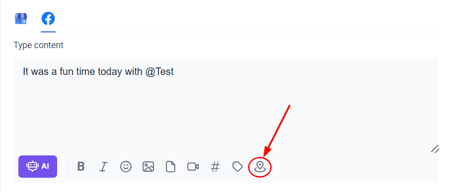 How to Mention or Tag in the Social Planner – figure 4