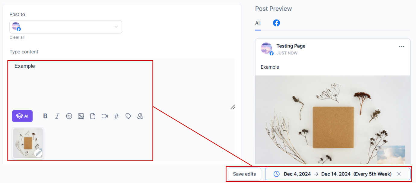 How to post Recurring Social Posts through the Social Planner – figure 8