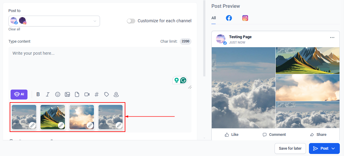 How to Rearrange Media for a Social Post – figure 5