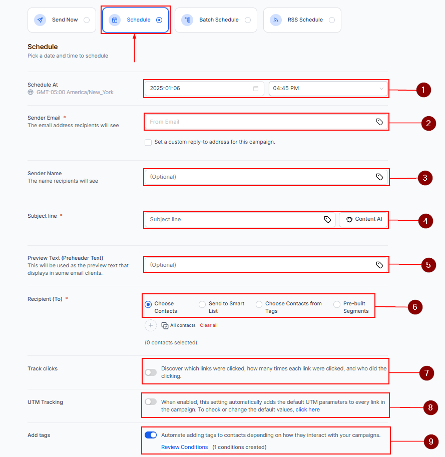 How To Send & Schedule Emails With Email Campaigns – figure 6