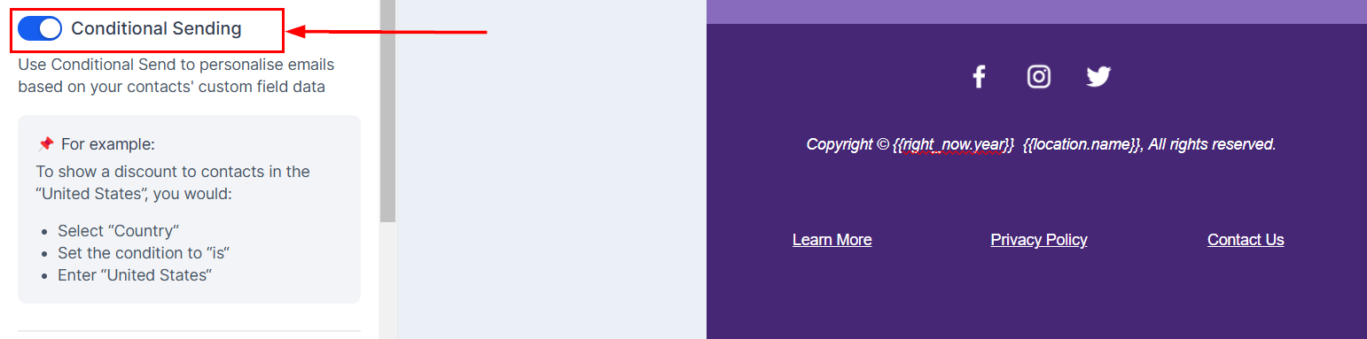How to Use Conditional Elements in Email Builder – figure 3