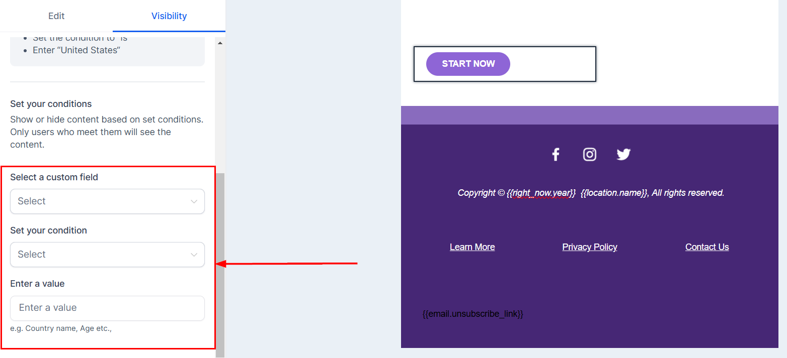 How to Use Conditional Elements in Email Builder – figure 5